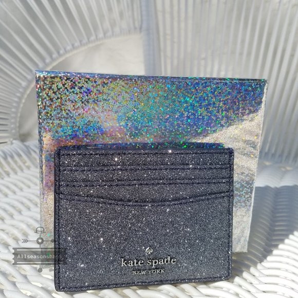 kate spade Accessories - Kate Spade GLITTER card slim holder Dusk Navy